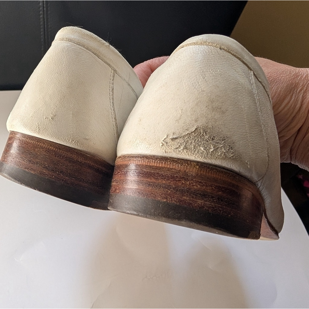 Gucci Vintage White Loafers with Red Accent Size 40.5 In VGUC - Picture 6 of 12